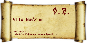 Vild Noémi névjegykártya